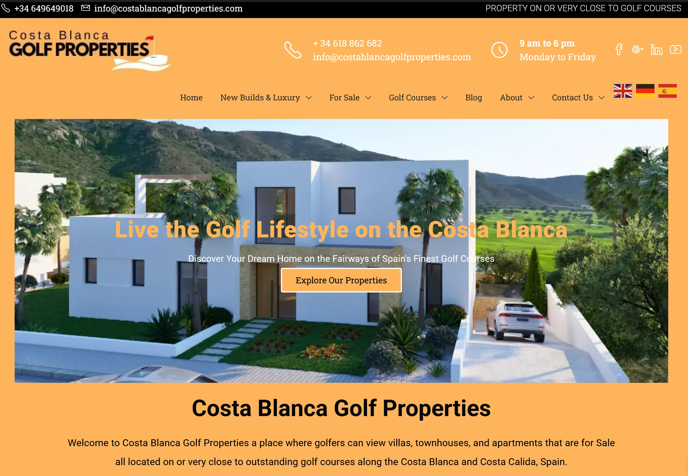 Costa Blanca Golf Properties
